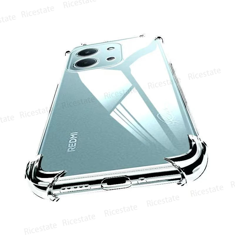 Premium Shockproof Clear Case for Xiaomi Redmi Series - Soft TPU Silicone Bumper Protection