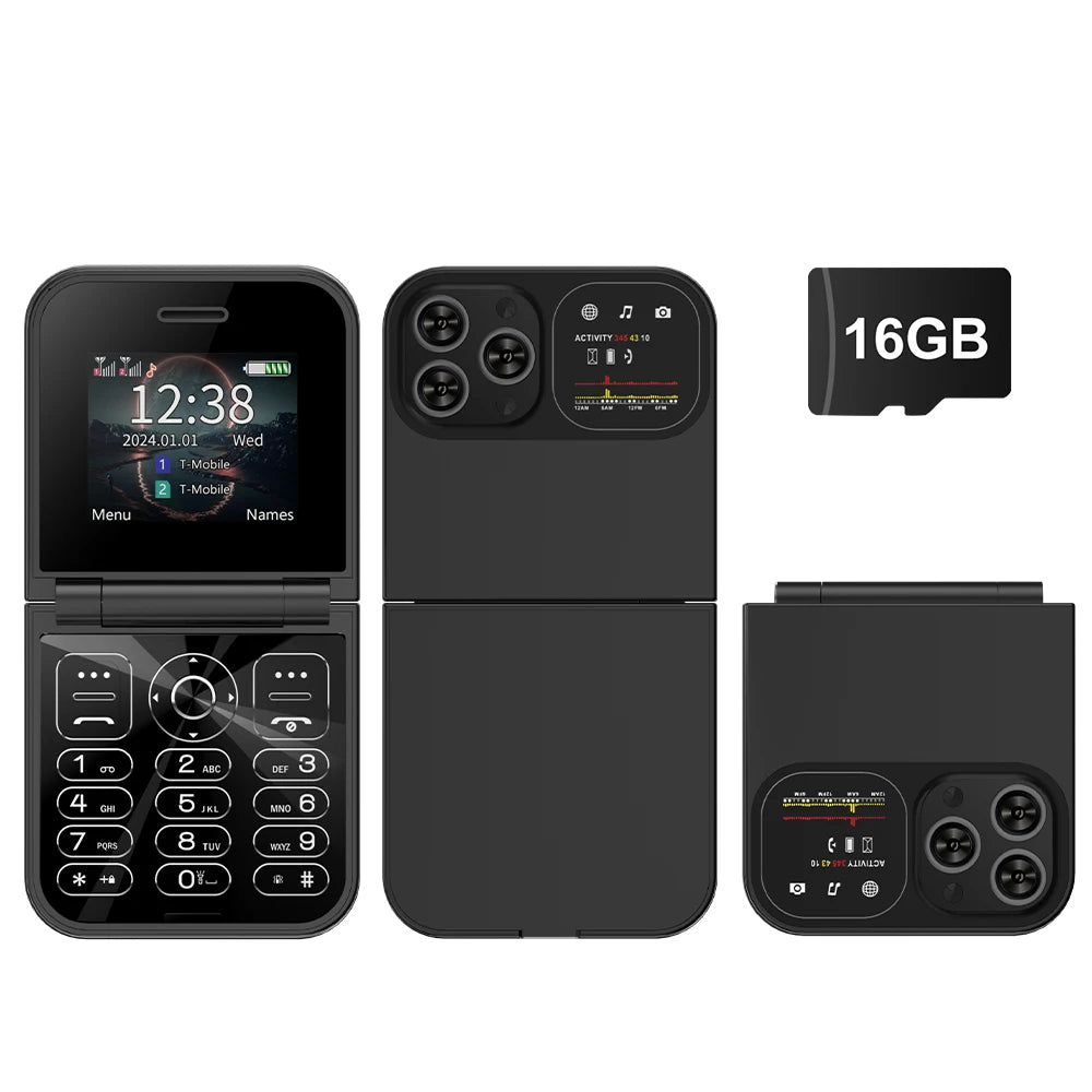 SERVO F15 Mini Flip Phone - 2.0" Dual SIM 2G GSM Mobile
