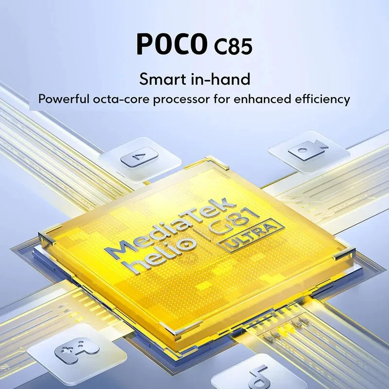POCO C85 Smartphone - 6.9" 120Hz Display, 50MP Camera, 6000mAh Battery with 33W Fast Charging