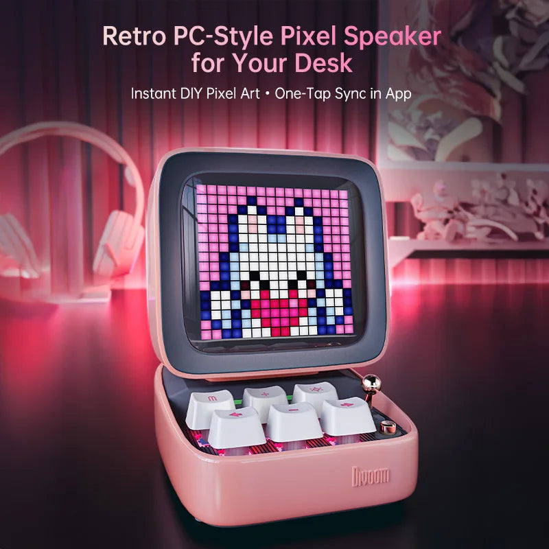Divoom Ditoo Pro Retro Pixel Art Bluetooth Speaker with LED Display