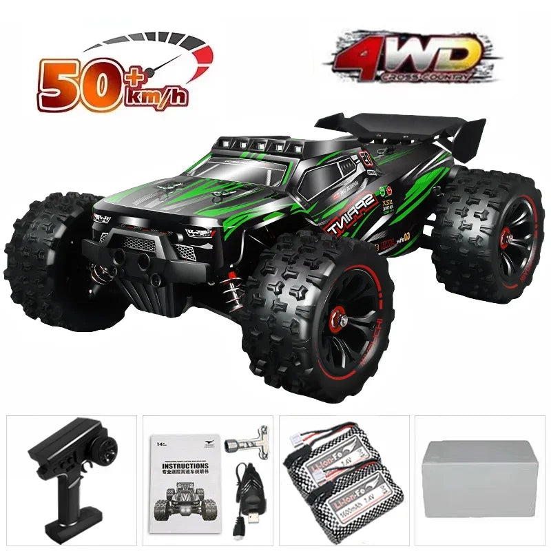 1:16 Scale 4WD High-Speed RC Monster Truck - 85KM/H LED Remote Control Car