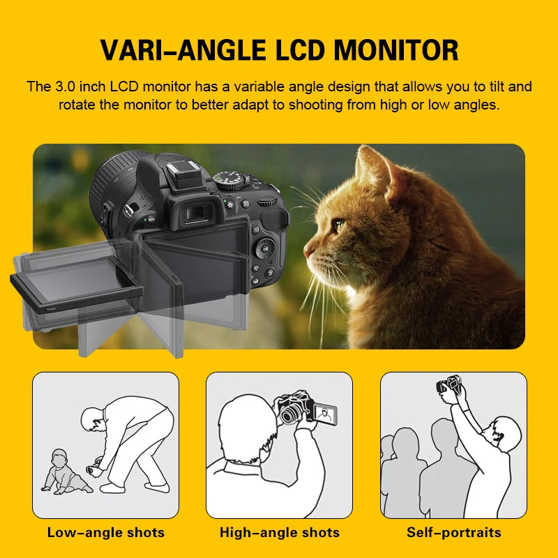 Nikon D5200 Digital SLR Camera with Optional 18-55mm Lens