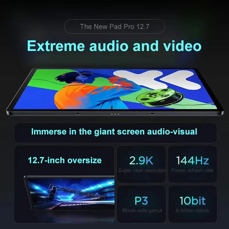 Lenovo Xiaoxin Pad Pro 12.7 (2025) - Gaming & Productivity Tablet with Dimensity 8300