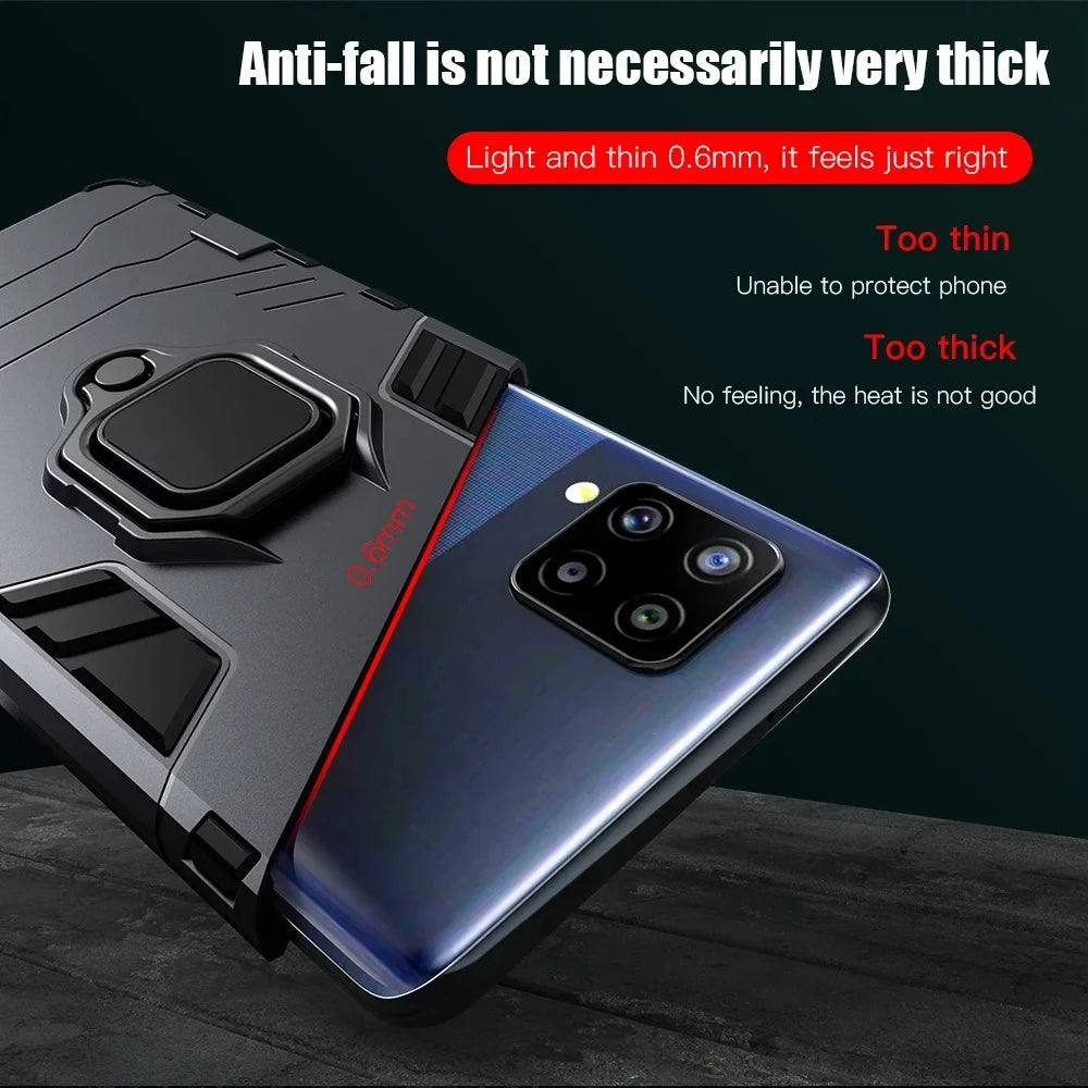 Samsung Galaxy Magnetic Ring Stand Case - Shockproof Protection
