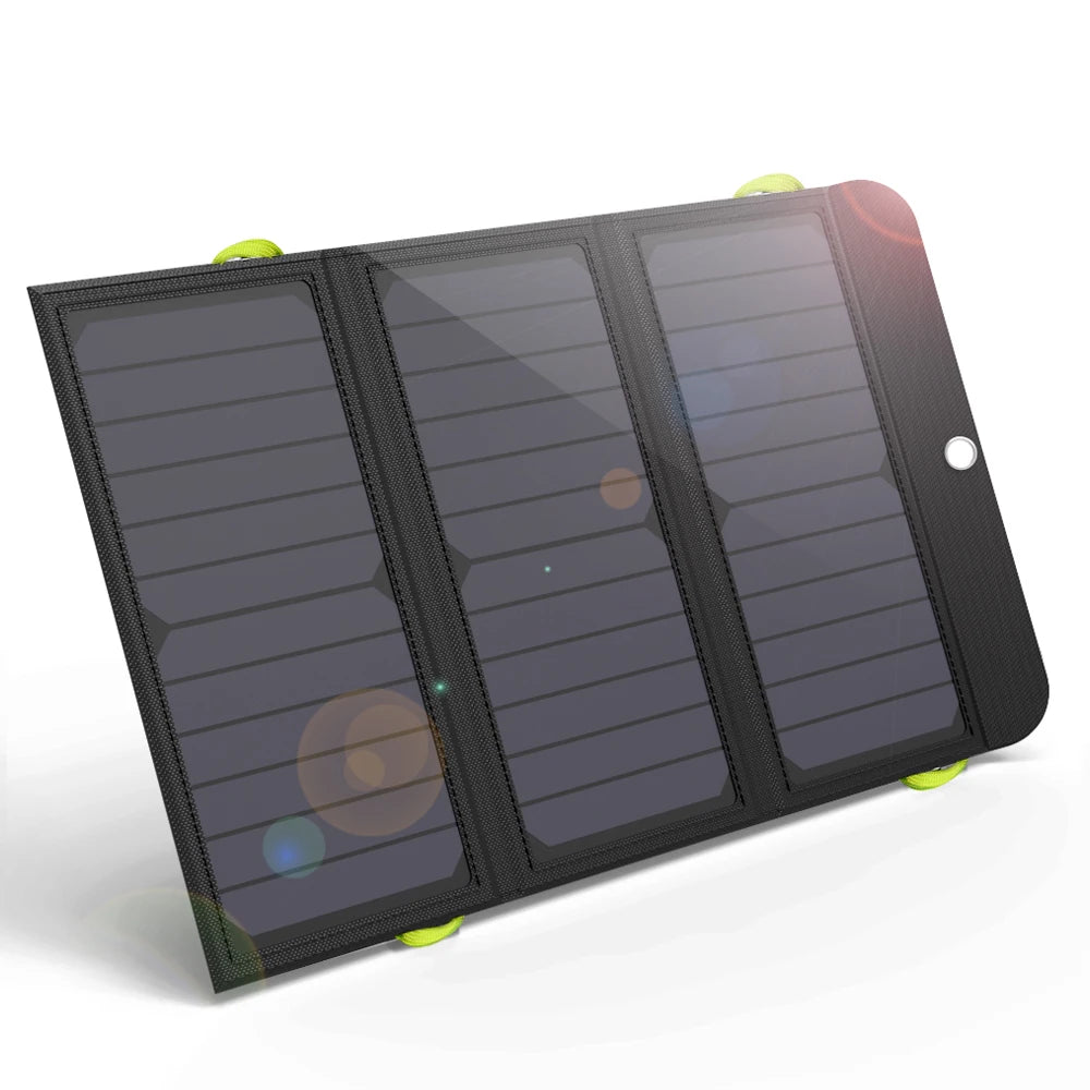 ALLPOWERS 21W Solar Panel Charger with 10000mAh Battery - Waterproof Portable Power Bank