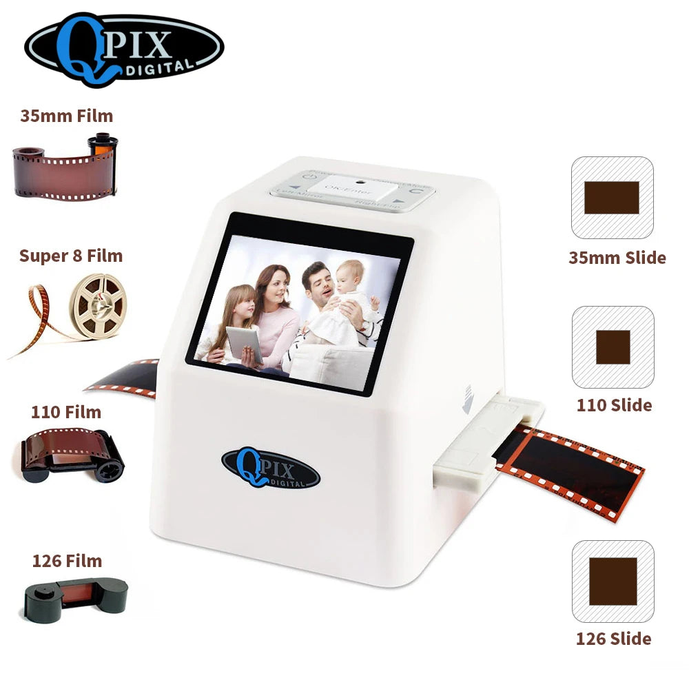 35mm Film Scanner - 22MP Negative & Slide Digitizer with 2.4" LCD Screen