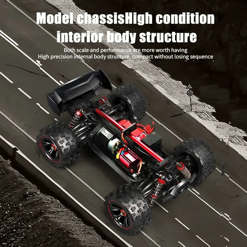 1:16 Scale 4WD High-Speed RC Monster Truck - 85KM/H LED Remote Control Car