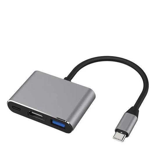 USB-C to HDMI Adapter - 3-in-1 Hub with Type-C Charging Port