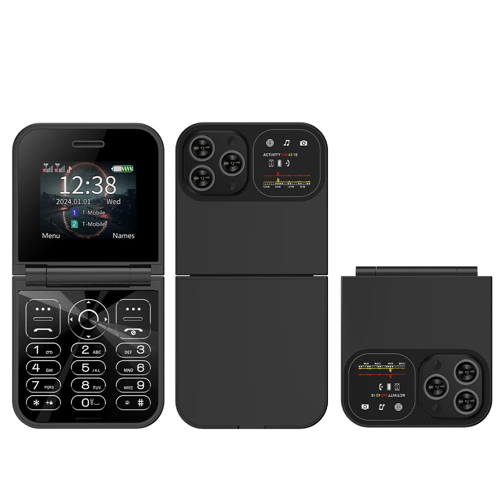 SERVO F15 Mini Flip Phone - 2.0" Dual SIM 2G GSM Mobile