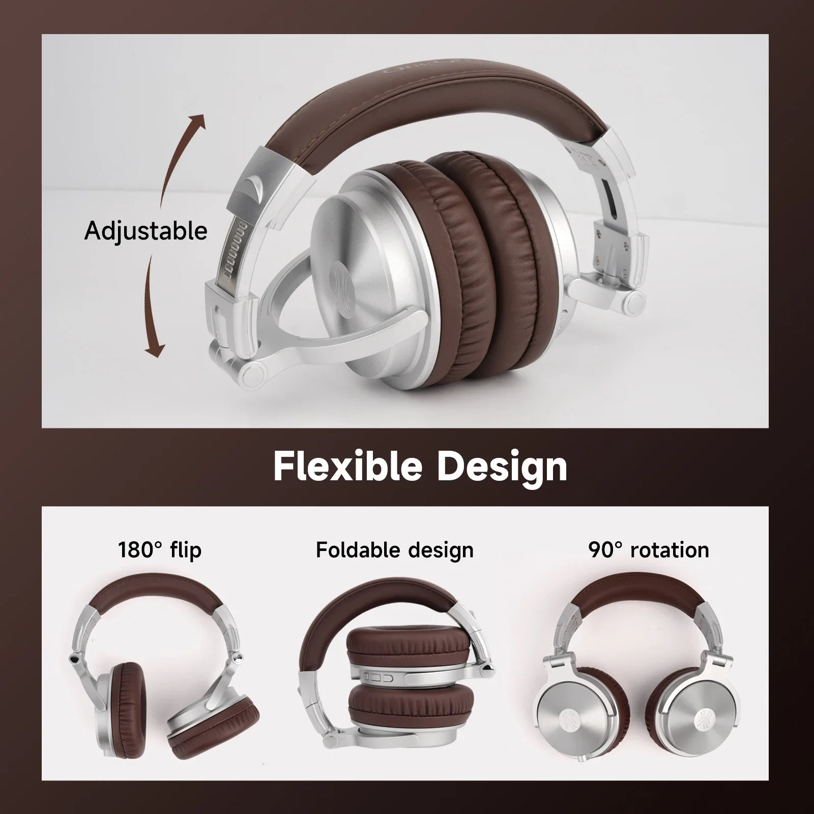 Oneodio Pro C Wireless Bluetooth 5.2 Over-Ear Headphones - 110 Hours Playtime