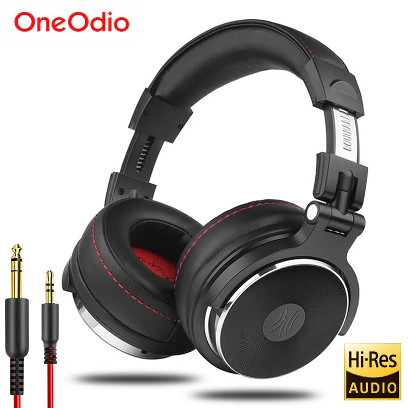 Oneodio Professional Studio Monitor Headphones - Pro Series DJ Headset with Microphone