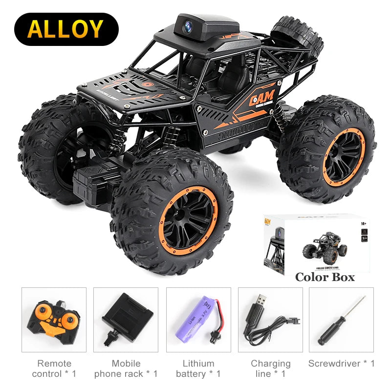 HD 720P WiFi FPV RC Stunt Car - 1:18 Scale 2.4G Remote Control Climbing Vehicle