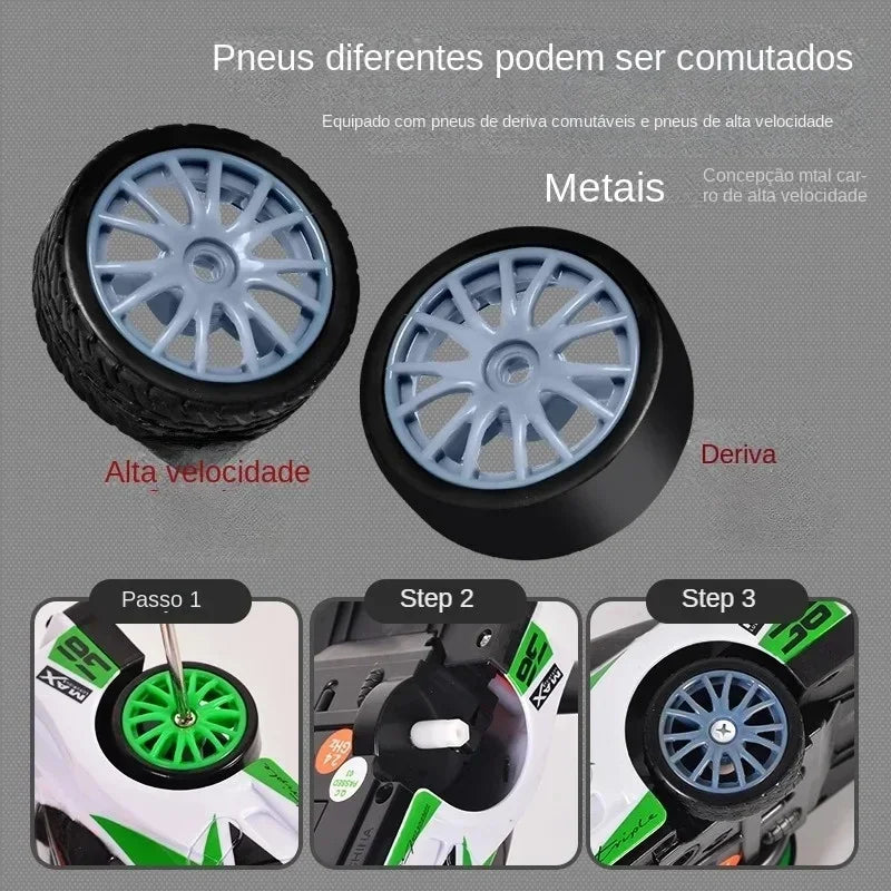 2.4GHz 4WD LED Remote Control Drift Car - GTR AE86 Racing Model for Kids