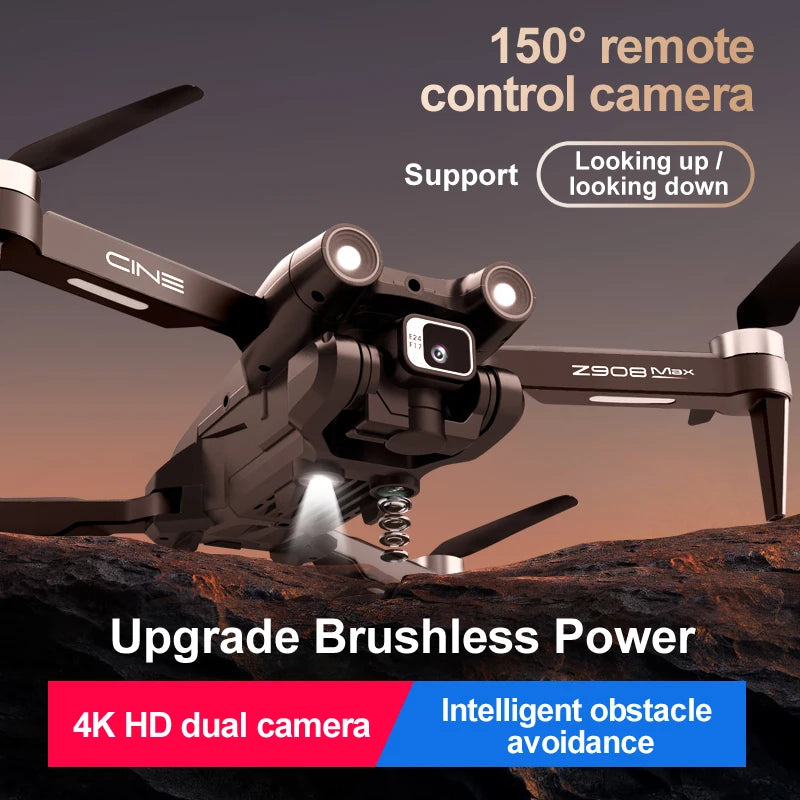Z908 Pro MAX Professional Drone - 8K GPS Quadcopter with Optical Flow & 3-Sided Obstacle Avoidance