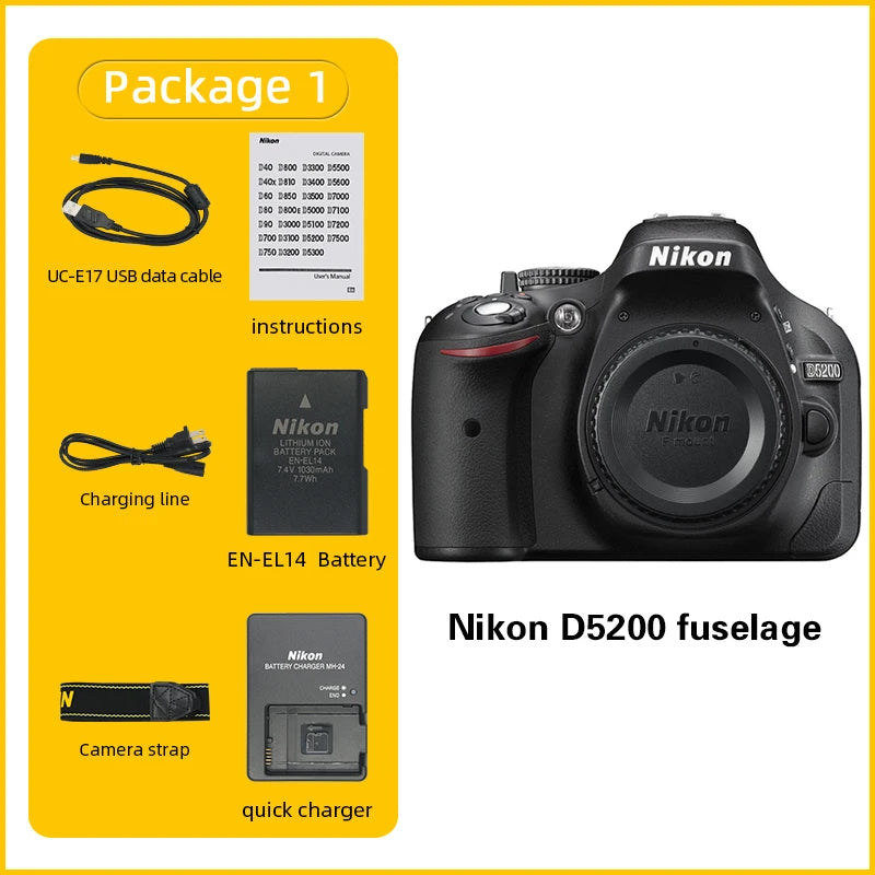 Nikon D5200 Digital SLR Camera with Optional 18-55mm Lens