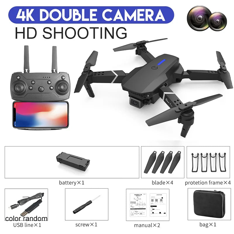 E88 Pro 4K Professional RC Drone with HD Wide-Angle Camera