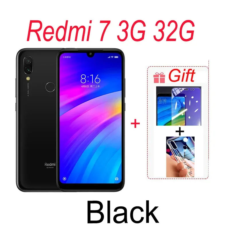 Xiaomi Redmi 7 Smartphone - 4GB RAM, 64GB Storage, 6.81" Display with Global ROM