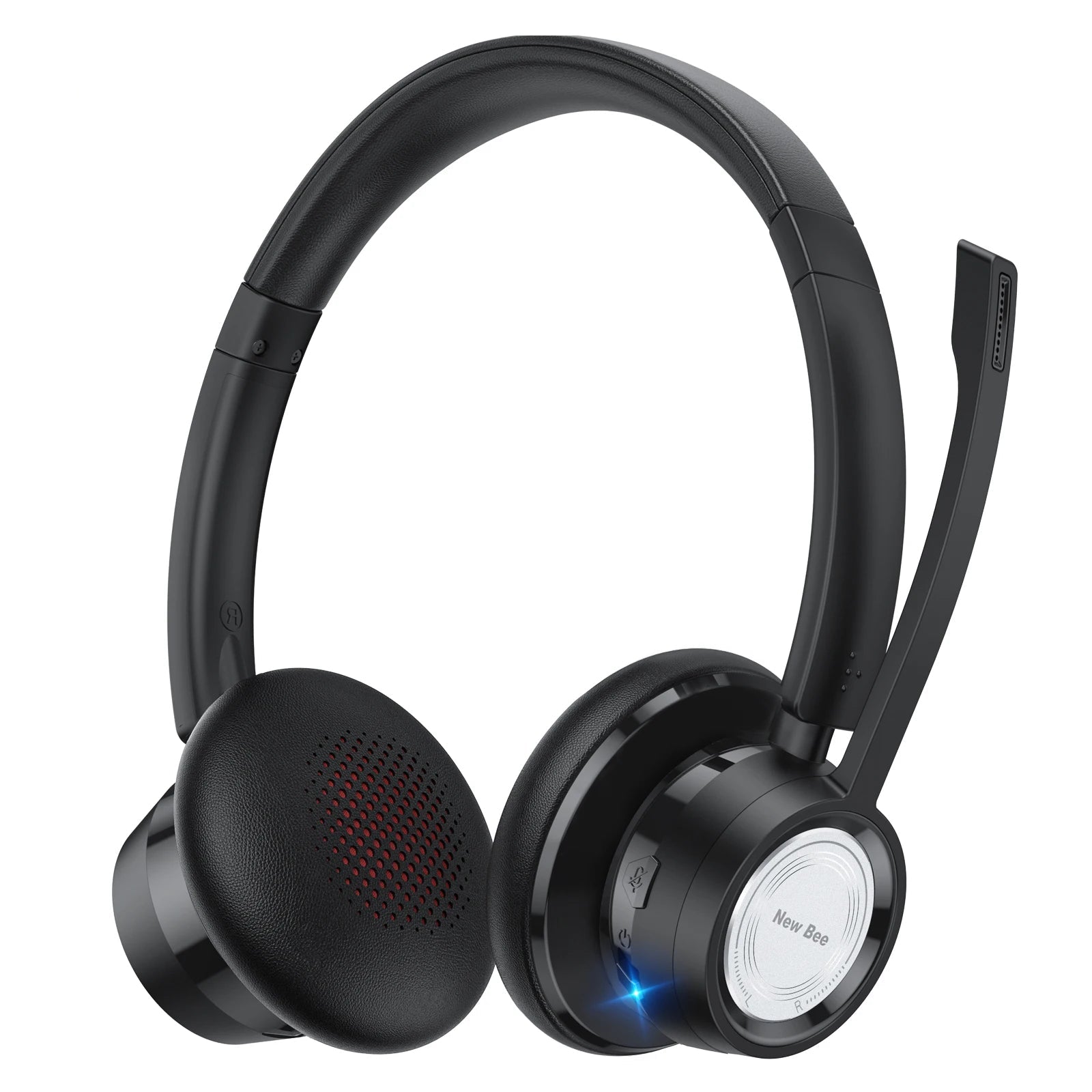 New Bee BH58 Bluetooth 5.0 Wireless Headphones - 25 Hour Battery Life with Microphone