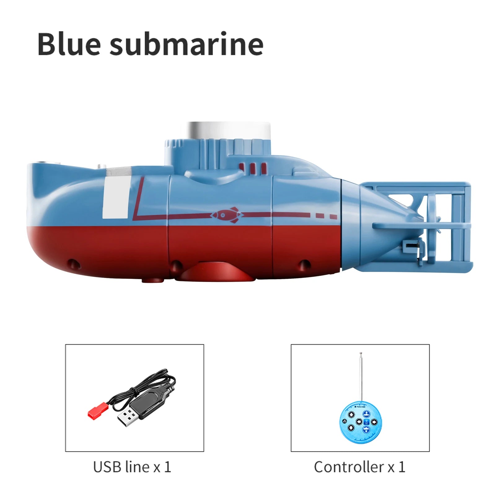 Mini RC Submarine - 0.1m/s Remote Control Waterproof Diving Toy