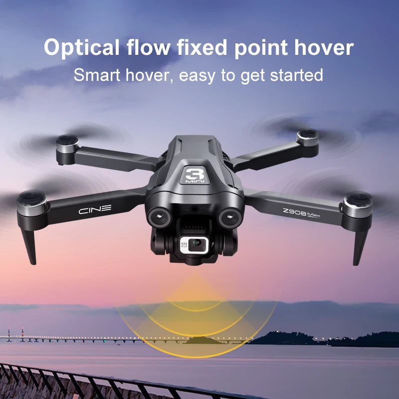 Z908 Pro MAX Professional Drone - 8K GPS Quadcopter with Optical Flow & 3-Sided Obstacle Avoidance