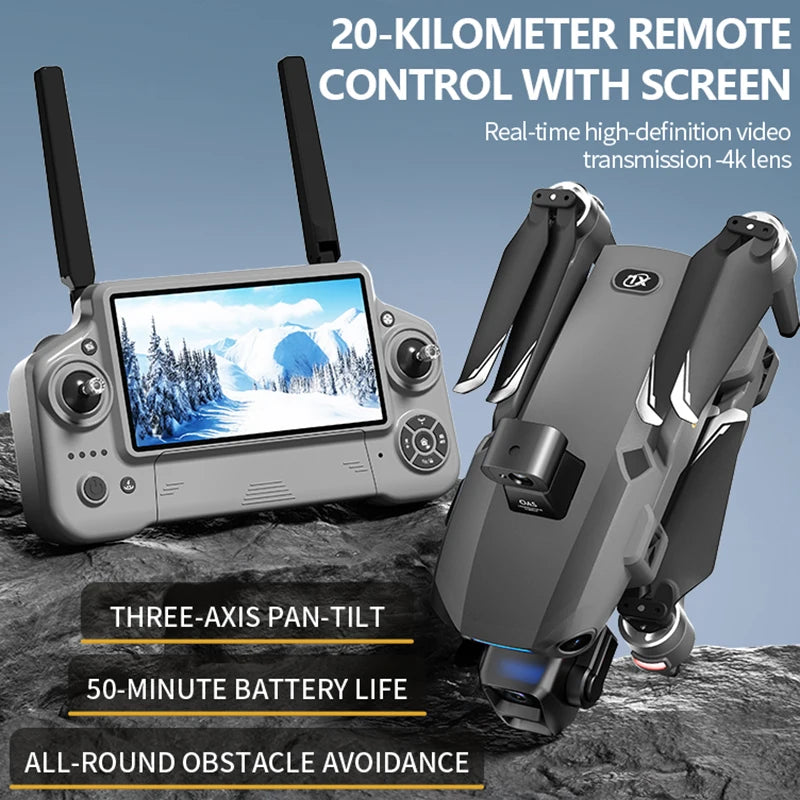 S880 Max Professional Fishing GPS Drone - 8K Dual Camera with 3-Axis Gimbal, 5G WiFi FPV & Obstacle Avoidance