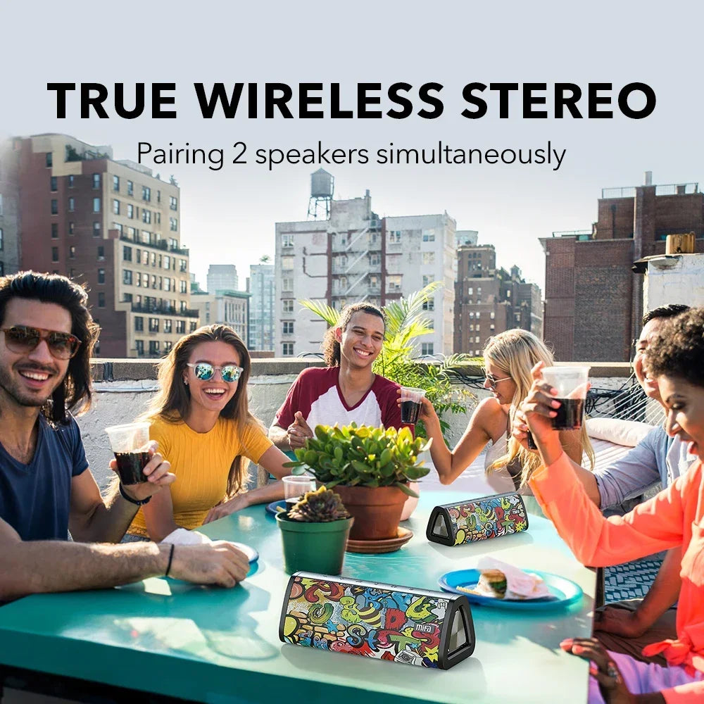 Mifa A10+ Portable Bluetooth Speaker - 20W 360° Stereo Sound, IPX7 Waterproof, 24-Hour Battery