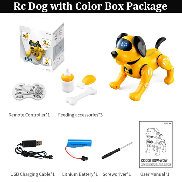 JJRC Smart Interactive RC Robot Dog - Programmable Dancing Talking Pet Toy for Kids