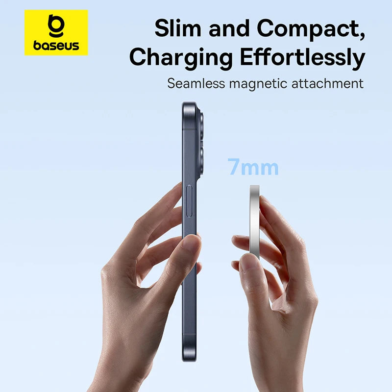 Baseus Qi2 15W Magnetic Wireless Charger - Fast Charging for iPhone 16/15/14/13 Pro Max