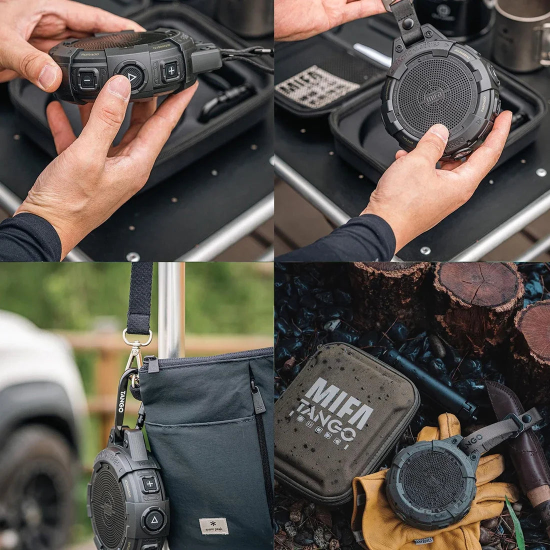 Mifa Tango Portable Bluetooth Speaker - IP67 Waterproof with Flashlight & 25-Hour Playtime