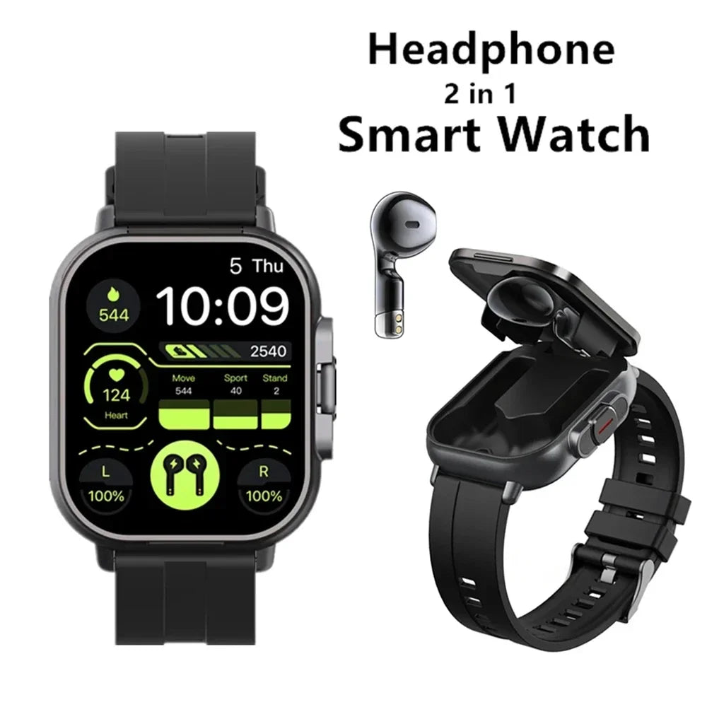Doogee Smart Watch with TWS Earphones - 2-in-1 Bluetooth Wireless Earbuds & Fitness Tracker