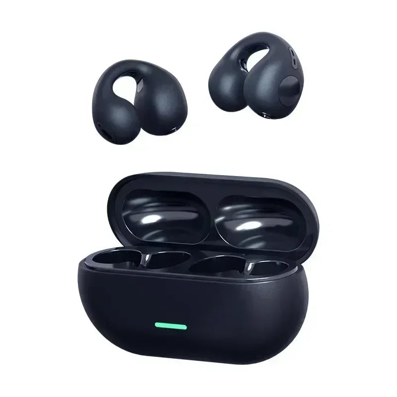 T75 Wireless Bone Conduction Headphones - Bluetooth 5.3 Clip-On Sports Earphones