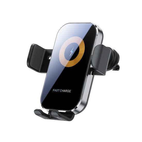 15W Fast Wireless Car Charger Mount - Universal Auto-Clamping Phone Holder with Intelligent Sensing