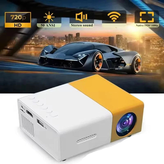 YG300 Portable LED Projector - HD 1080P Mini Projector for Home & Outdoor Use